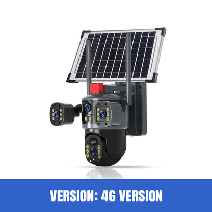 Triple-Lens Solar 360 Dome Camera